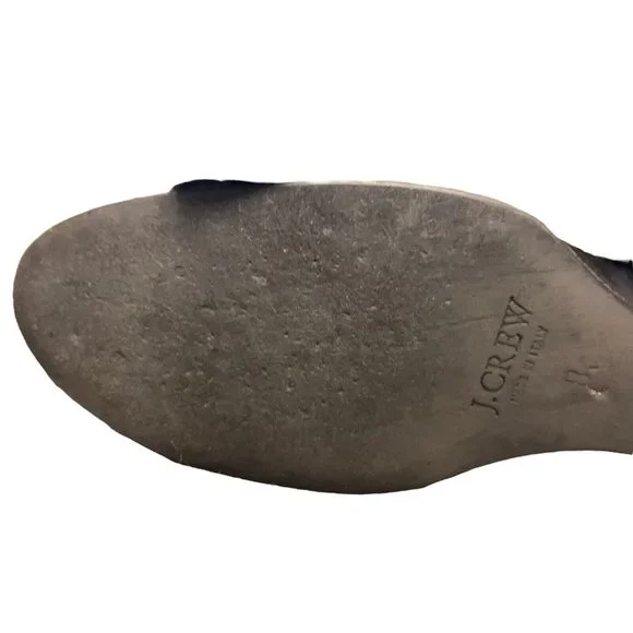 J Crew Collection Animal Print Calf Hair Peep Toe Horsebit Wedge Shoes Womens 8 - Picture 15 of 16